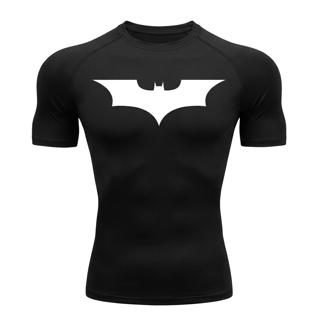 BatForce Compression Shirt Black/White